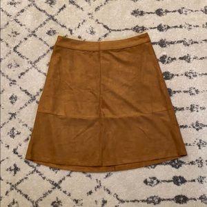 Small Tan/Cognac Faux-Suede Skirt